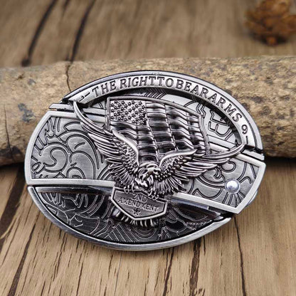 Fibbia da cintura ovale in metallo stile cowboy