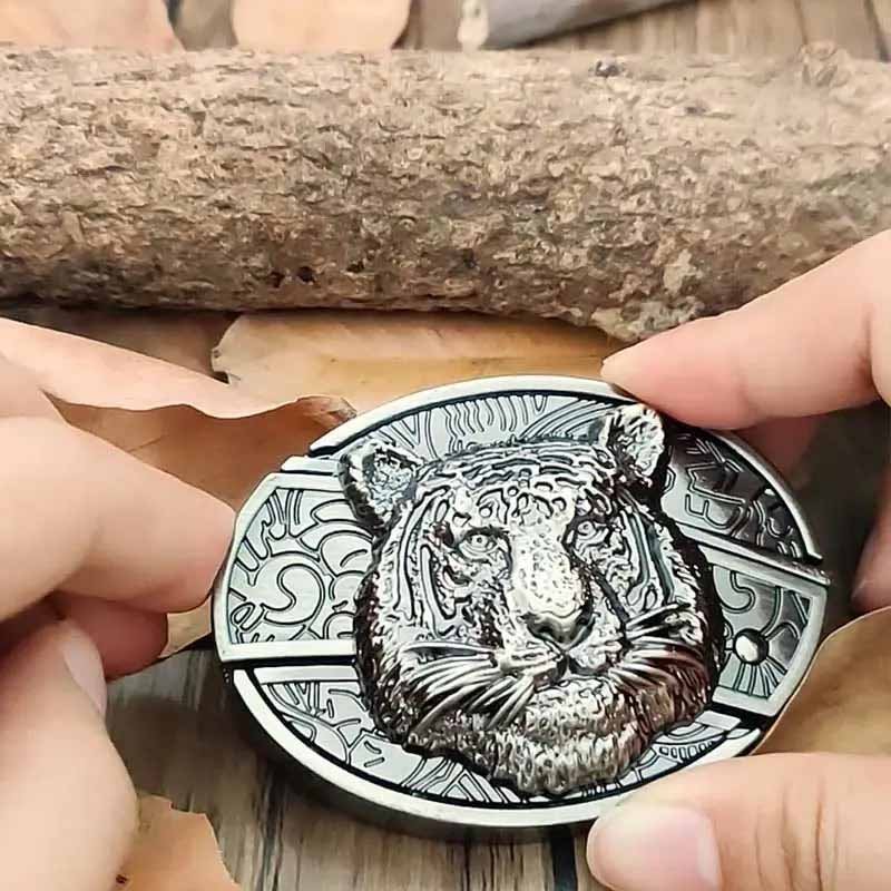 Fibbia da cintura ovale in metallo stile cowboy