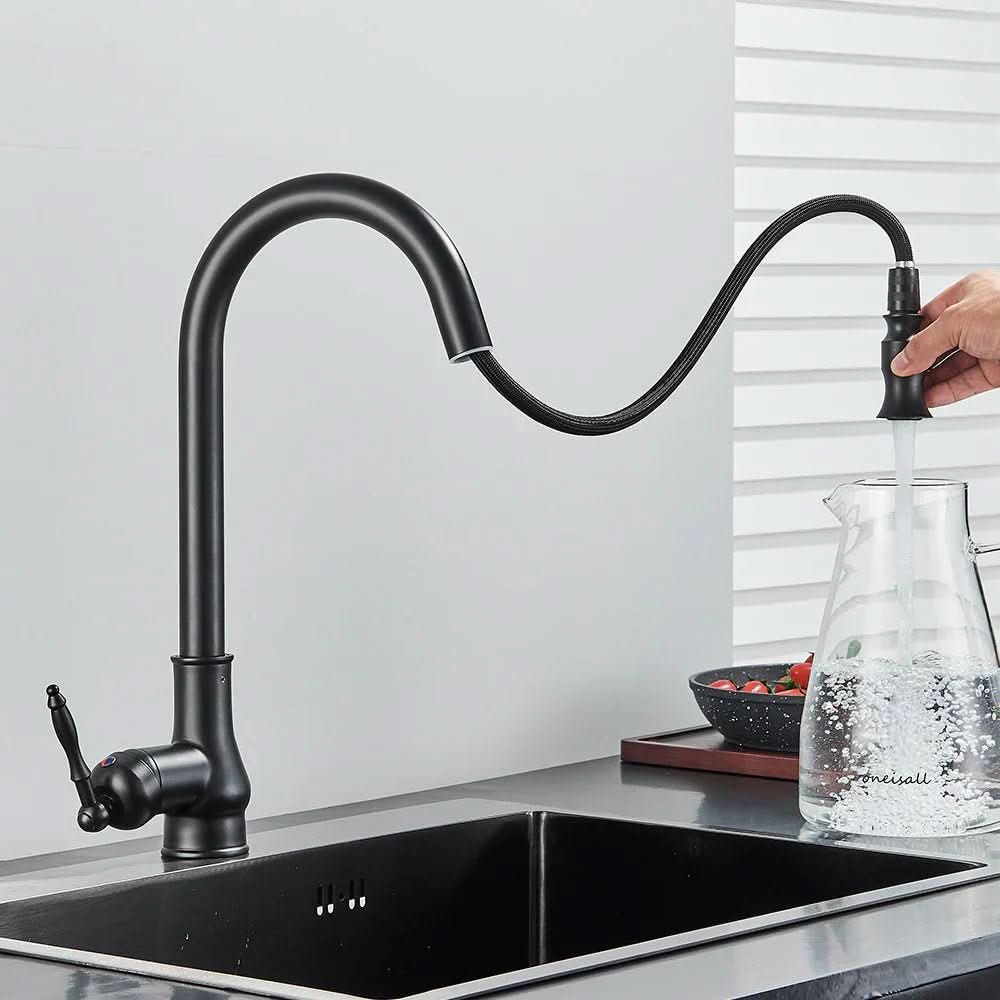 FLEXTAP – Miscelatore da Cucina Estraibile Stile Antico con Arco Alto