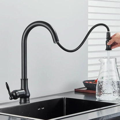 FLEXTAP – Miscelatore da Cucina Estraibile Stile Antico con Arco Alto