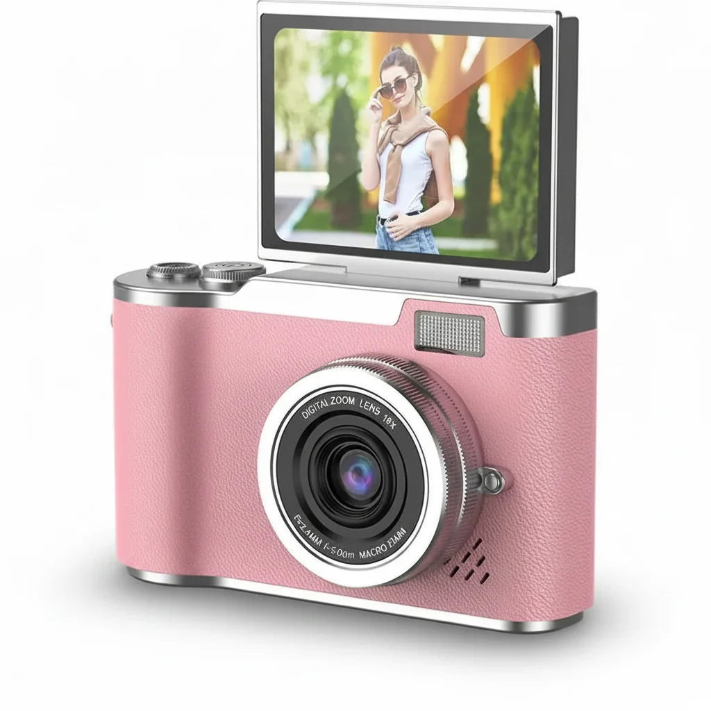 Fotocamera digitale 4K con schermo ribaltabile 48MP zoom 8X compatta
