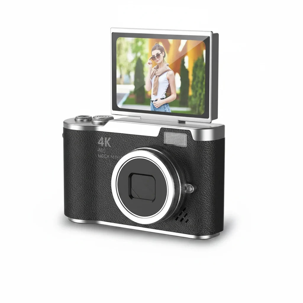 Fotocamera digitale 4K con schermo ribaltabile 48MP zoom 8X compatta