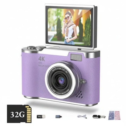 Fotocamera digitale 4K con schermo ribaltabile 48MP zoom 8X compatta