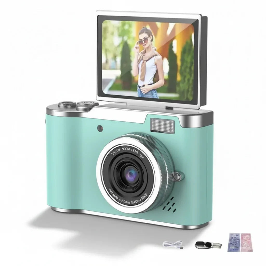 Fotocamera digitale 4K con schermo ribaltabile 48MP zoom 8X compatta