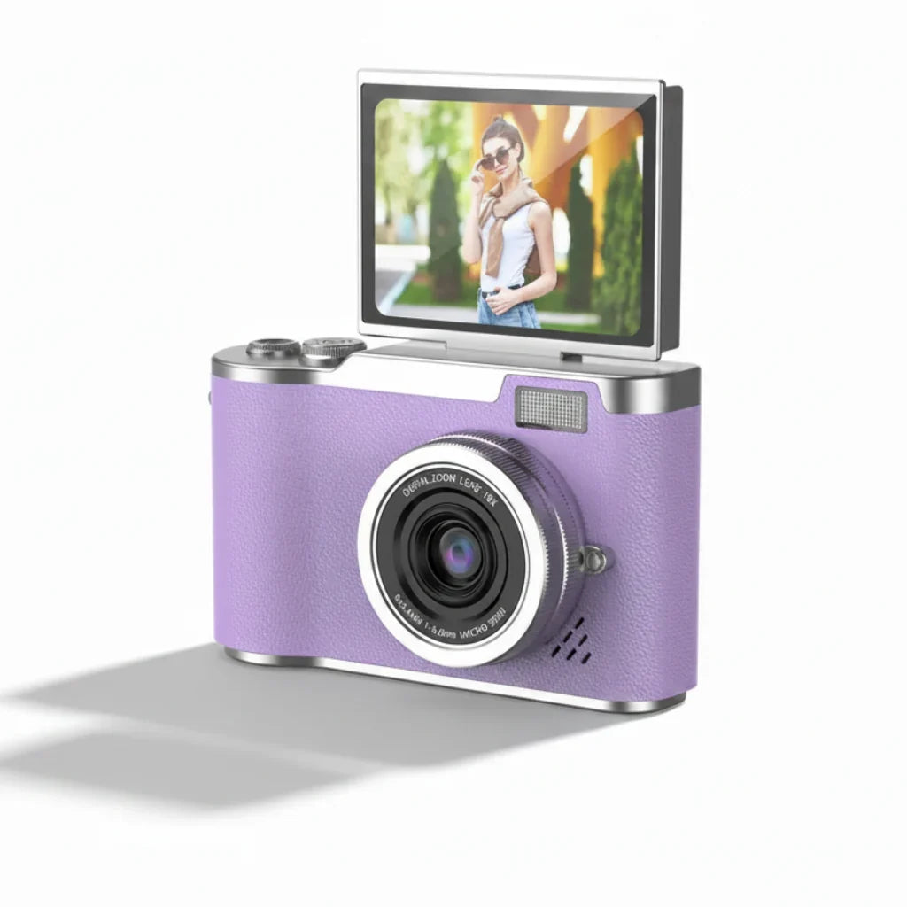Fotocamera digitale 4K con schermo ribaltabile 48MP zoom 8X compatta