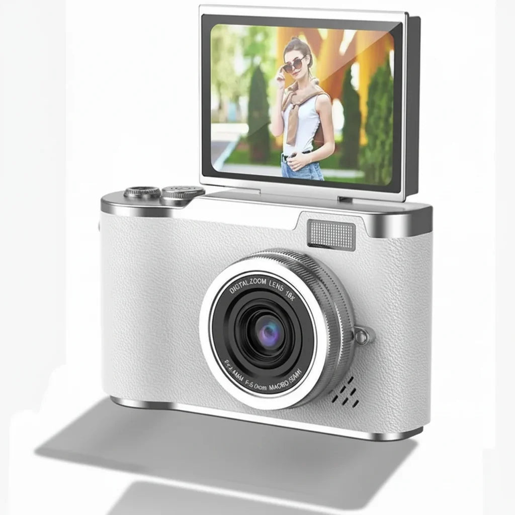 Fotocamera digitale 4K con schermo ribaltabile 48MP zoom 8X compatta