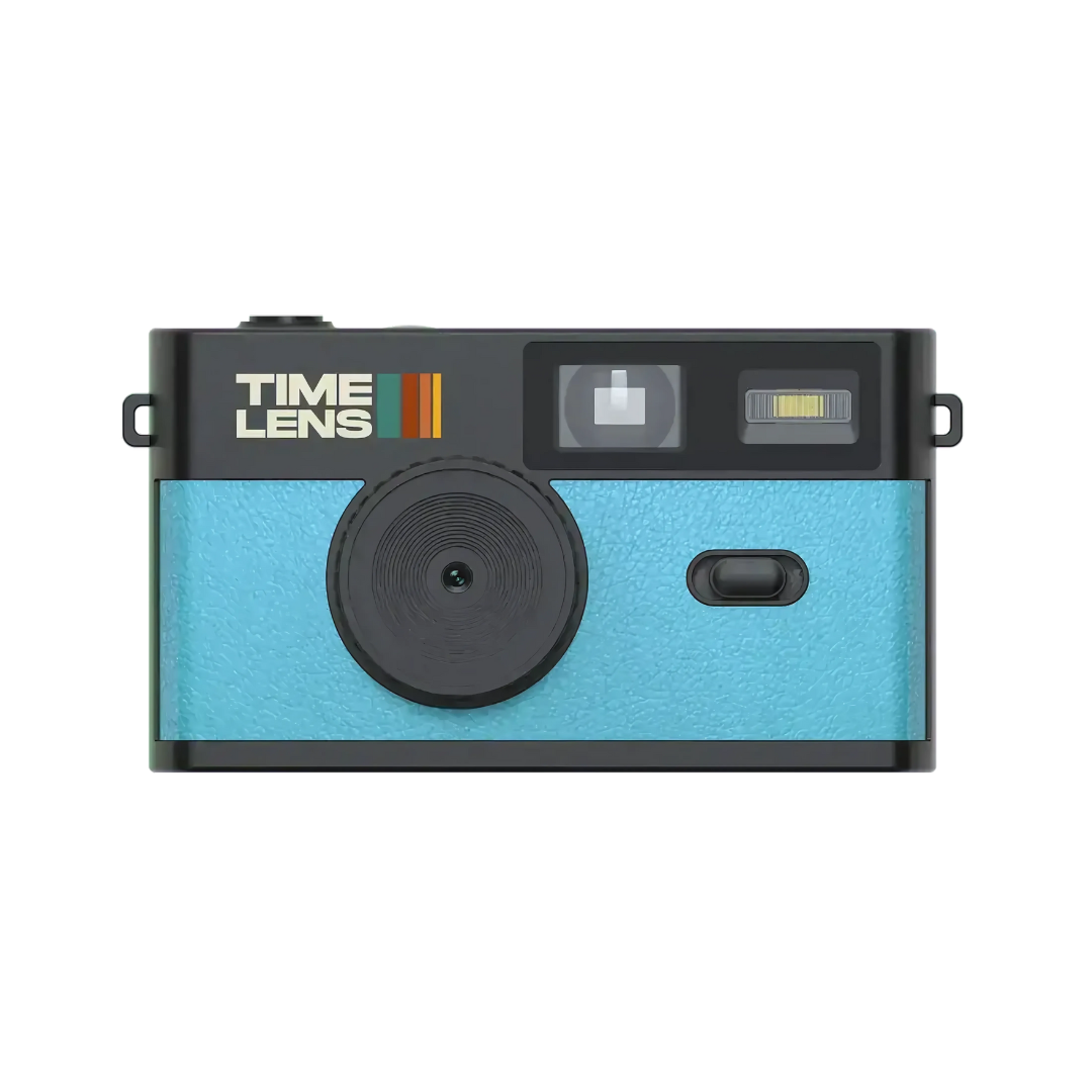 Fotocamera digitale retrò con filtri vintage integrati e flash, ricaricabile USB-C, slot per scheda SD incluso