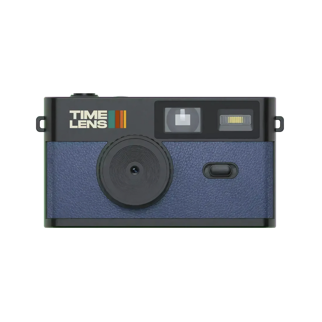 Fotocamera digitale retrò con filtri vintage integrati e flash, ricaricabile USB-C, slot per scheda SD incluso