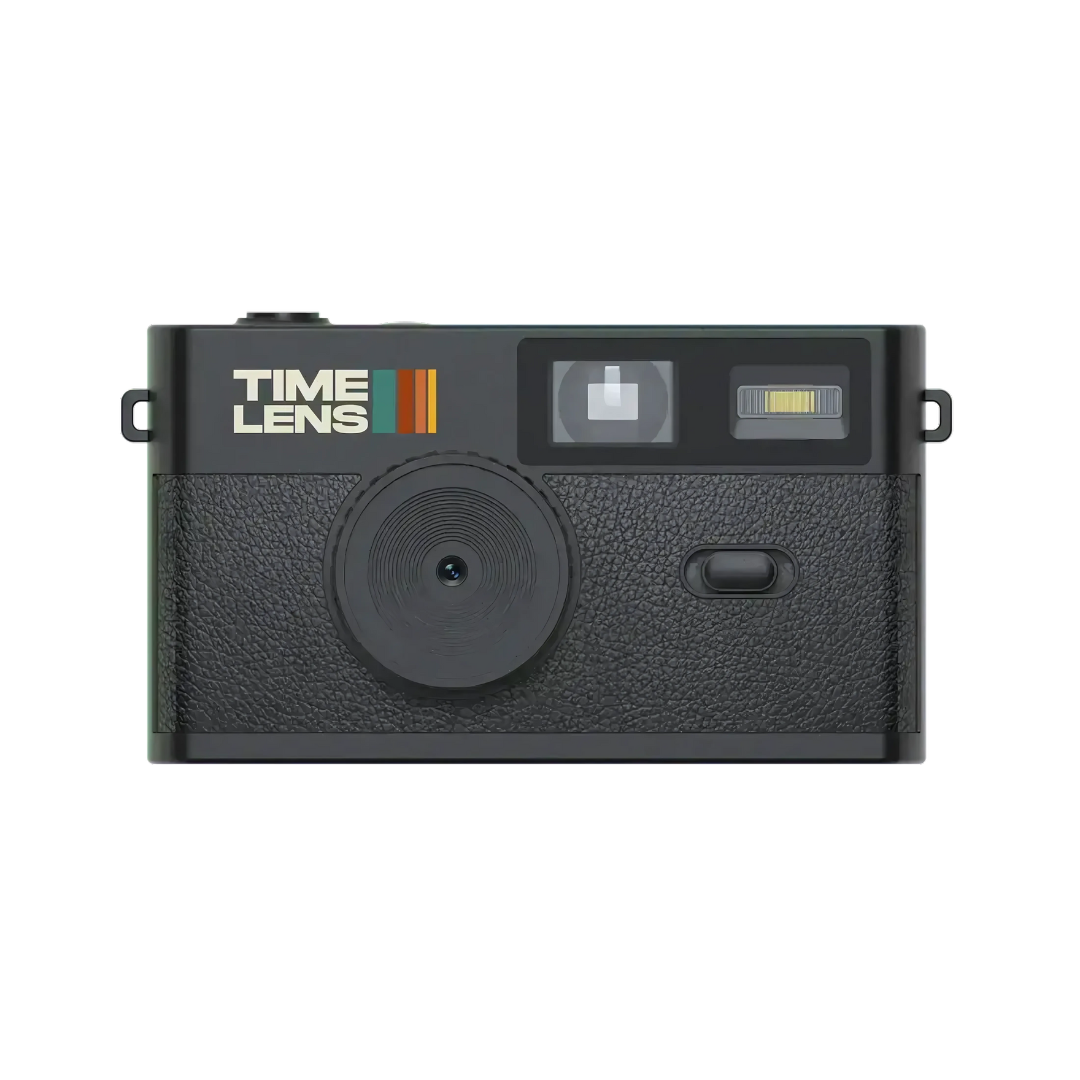 Fotocamera digitale retrò con filtri vintage integrati e flash, ricaricabile USB-C, slot per scheda SD incluso