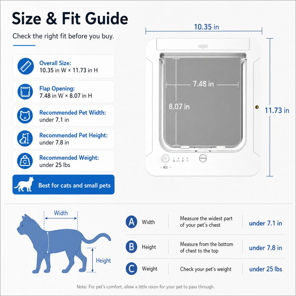 Gattaiola smart RFID a 4 vie per animali fino a 11,3 kg