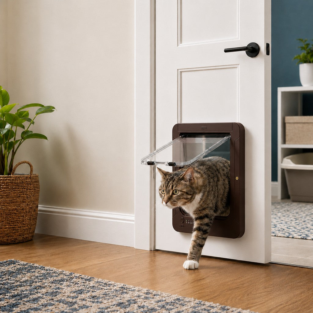 Gattaiola smart RFID a 4 vie per animali fino a 11,3 kg