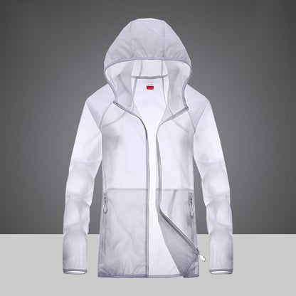 Giacca Ultraleggera Protezione UV con Collo Alto e Tasche Laterali