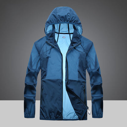 Giacca Ultraleggera Protezione UV con Collo Alto e Tasche Laterali
