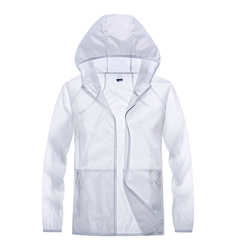 Giacca Ultraleggera Protezione UV con Collo Alto e Tasche Laterali