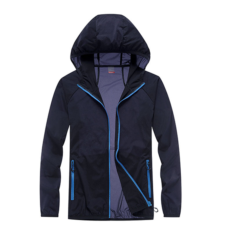 Giacca Ultraleggera Protezione UV con Collo Alto e Tasche Laterali