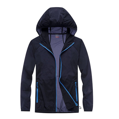 Giacca Ultraleggera Protezione UV con Collo Alto e Tasche Laterali