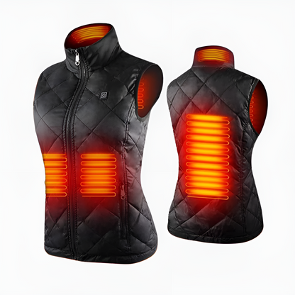 Gilet riscaldato da donna con doppio controllo e 9 zone riscaldanti