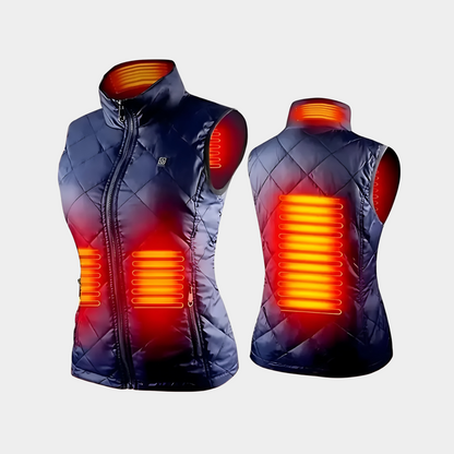 Gilet riscaldato da donna con doppio controllo e 9 zone riscaldanti