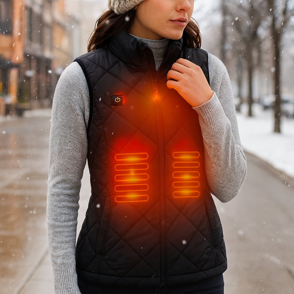 Gilet riscaldato elettrico da donna per inverno e outdoor