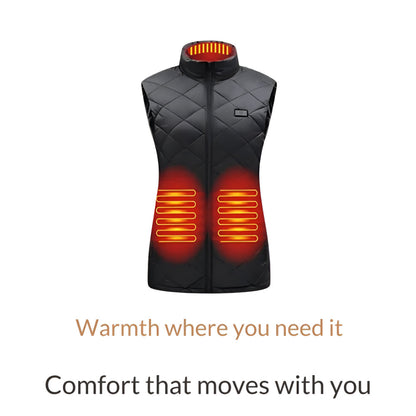 Gilet riscaldato elettrico da donna per inverno e outdoor