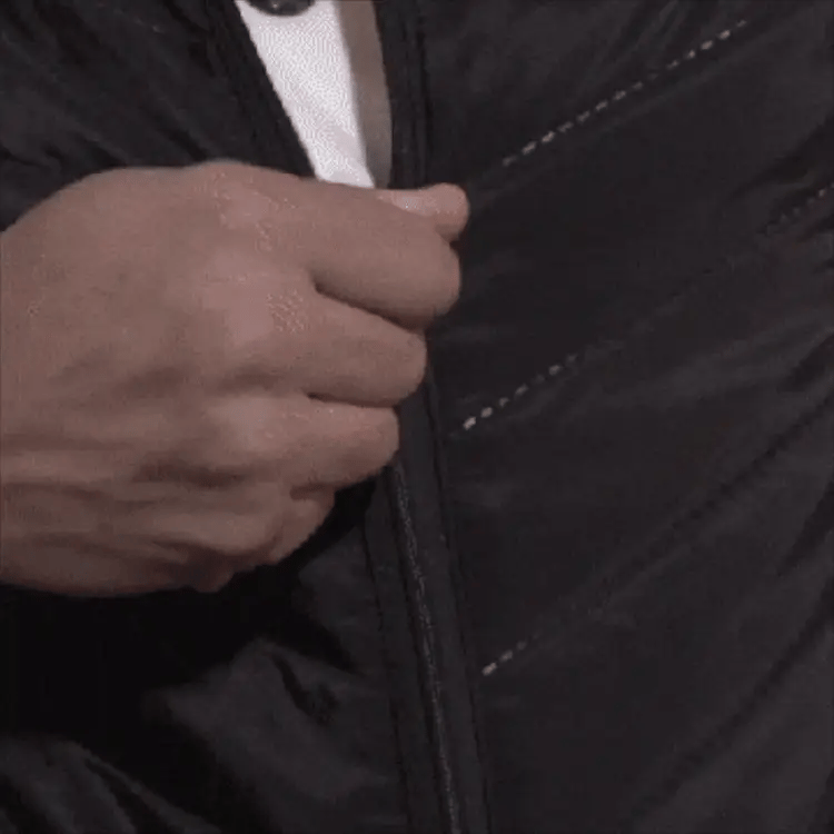 Gilet riscaldato unisex con 3 livelli di calore su schiena, addome e collo, alimentato da power bank USB, poliestere con