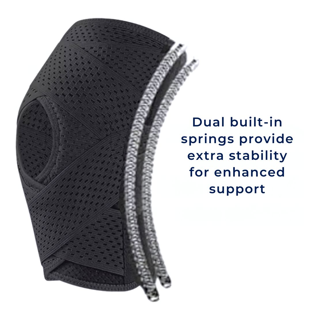 Ginocchiere FlexGuard con molle di compressione e cinghia regolabile
