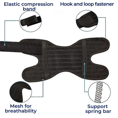 Ginocchiere FlexGuard con molle di compressione e cinghia regolabile