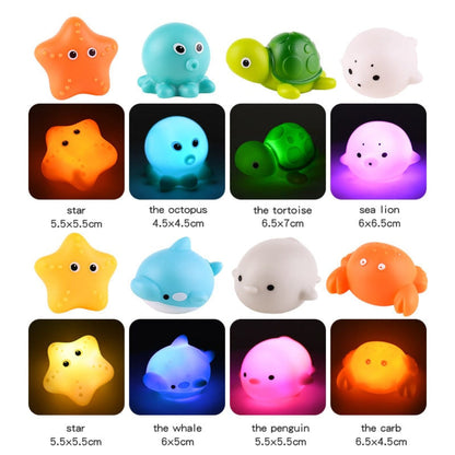 Giocattoli da bagno galleggianti interattivi luminosi