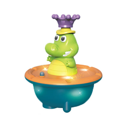 Giocattolo da bagno fontana coccodrillo con accessori spray raffigurati
