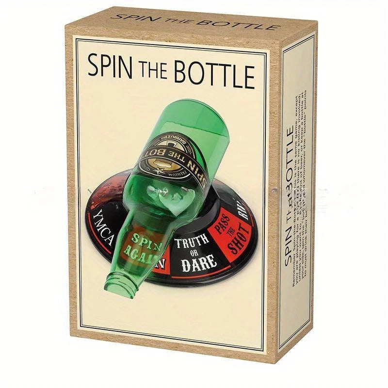 Gioco della bottiglia per feste con base girevole e 8 sfide, gioco da tavolo alcolico per adulti, plastica