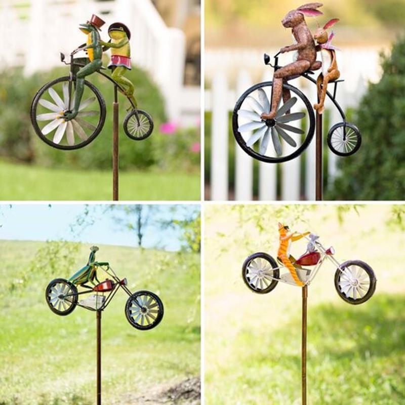 Girandola eolica bicicletta con animali