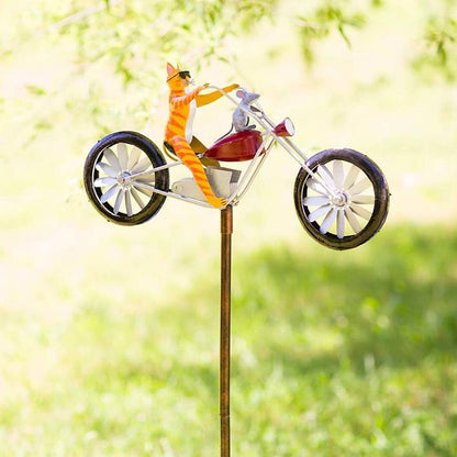 Girandola eolica bicicletta con animali