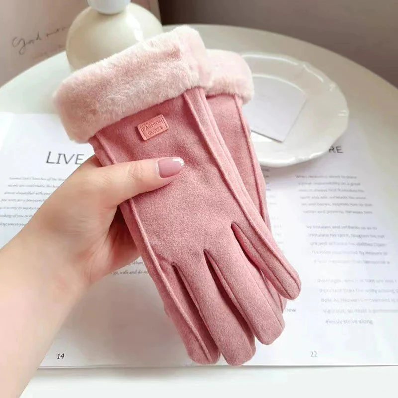 Guanti invernali caldi da donna con touchscreen