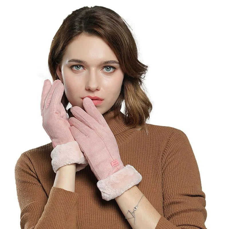 Guanti invernali caldi da donna con touchscreen