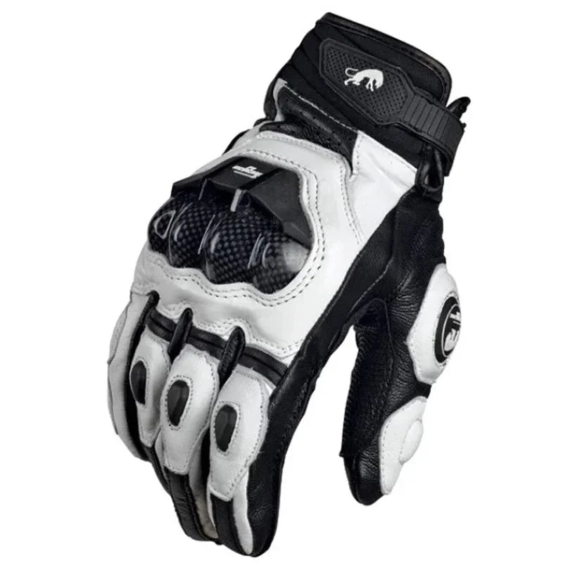 Guanti Moto RidePro Carbon Antivento Impermeabili Touchscreen Pelle con Protezioni