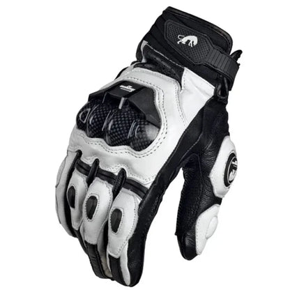 Guanti Moto RidePro Carbon Antivento Impermeabili Touchscreen Pelle con Protezioni