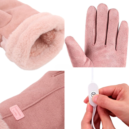 Guanti Riscaldati da Donna con Touch Screen e Ricarica USB – Guanti Termici Impermeabili Invernali