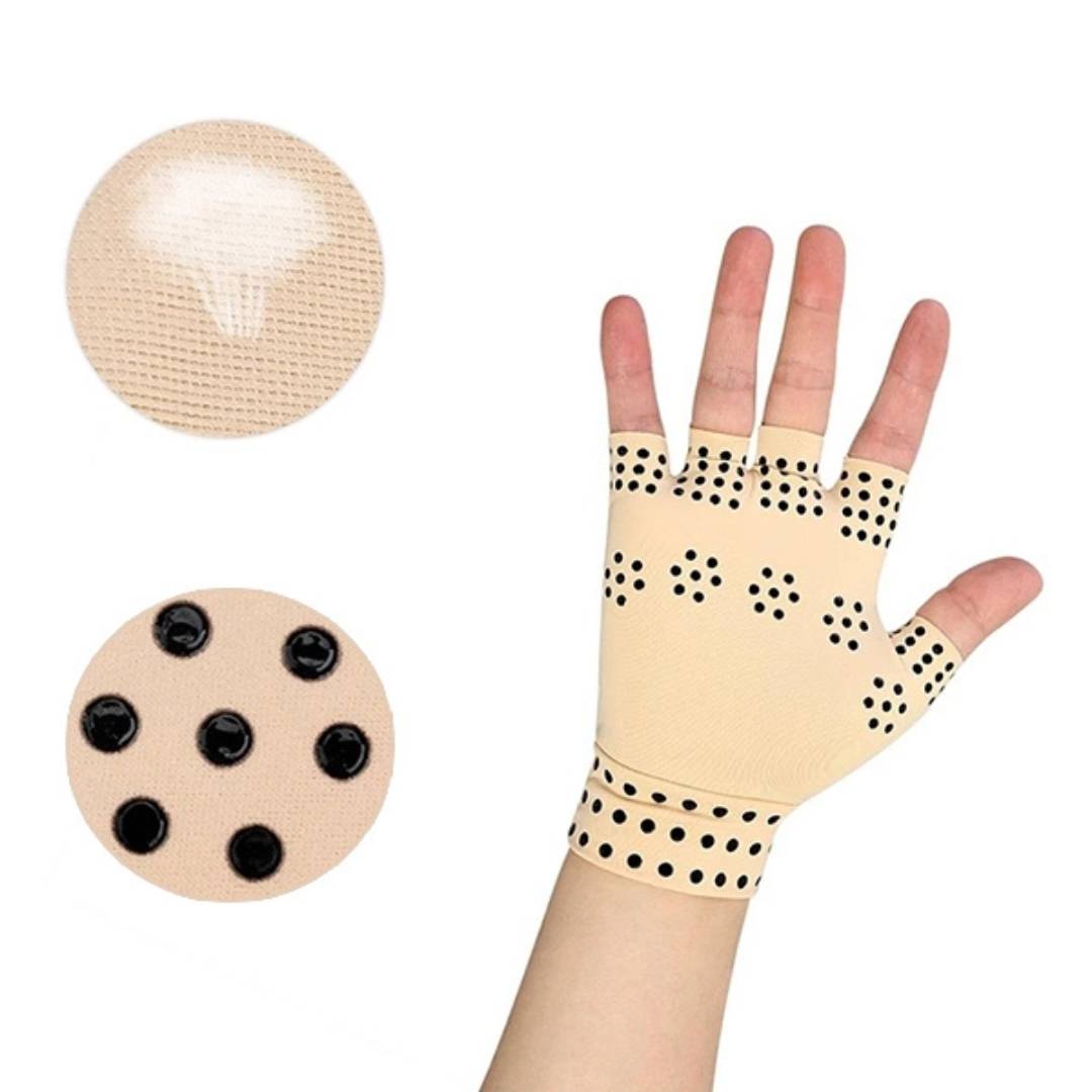 Guanti senza dita ThermaFlex per artrite con compressione magnetica