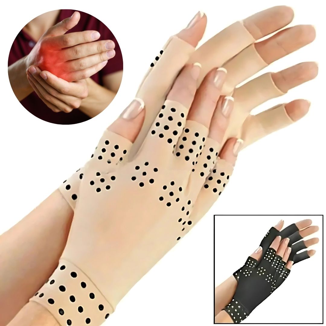 Guanti senza dita ThermaFlex per artrite con compressione magnetica