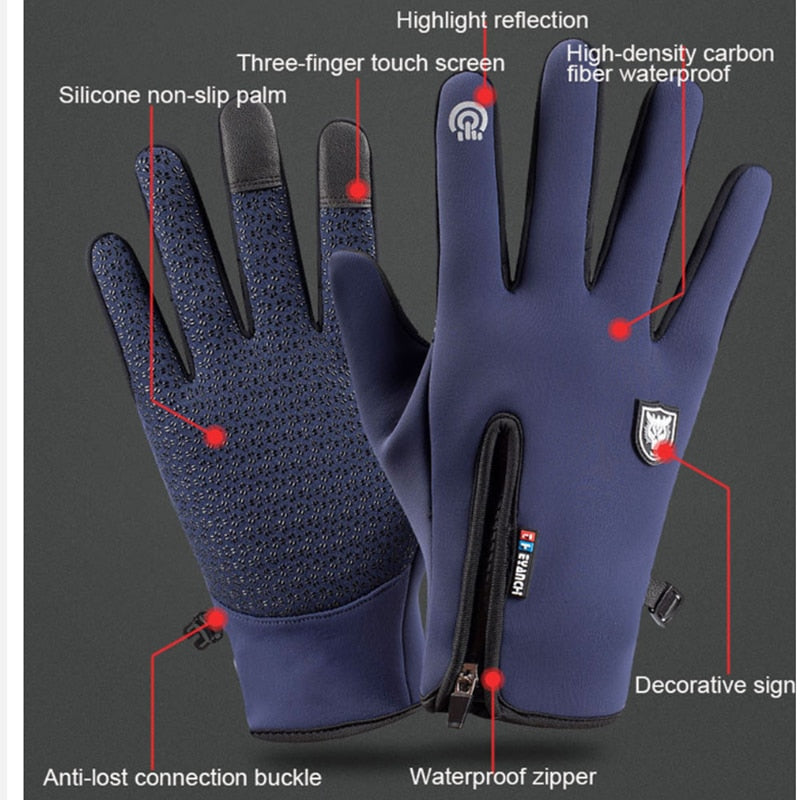 Guanti Termici Impermeabili Invernali con Funzione Touchscreen