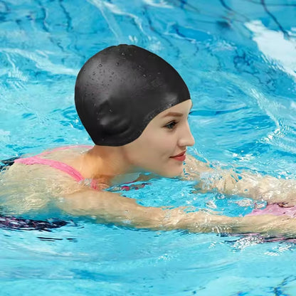 HydroFit – Cuffia da nuoto in silicone con protezione per le orecchie