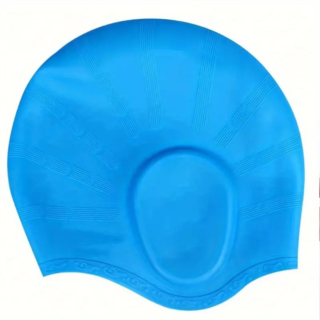 HydroFit – Cuffia da nuoto in silicone con protezione per le orecchie