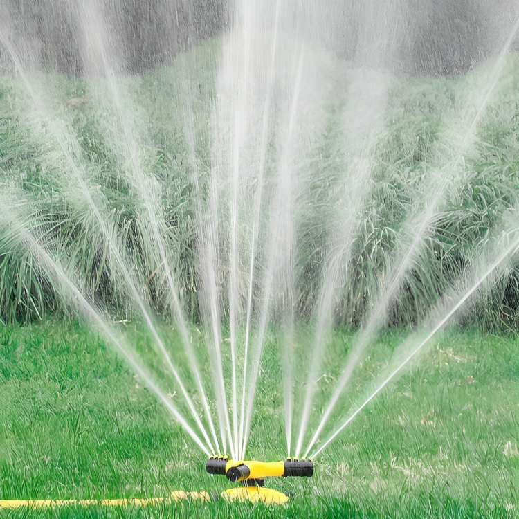 Irrigatore rotante a 360° per prato – spruzzatore regolabile per giardino con copertura uniforme