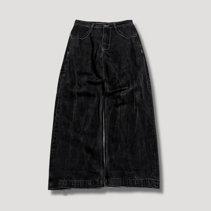Jeans Baggy Neri a Vita Alta – Raven