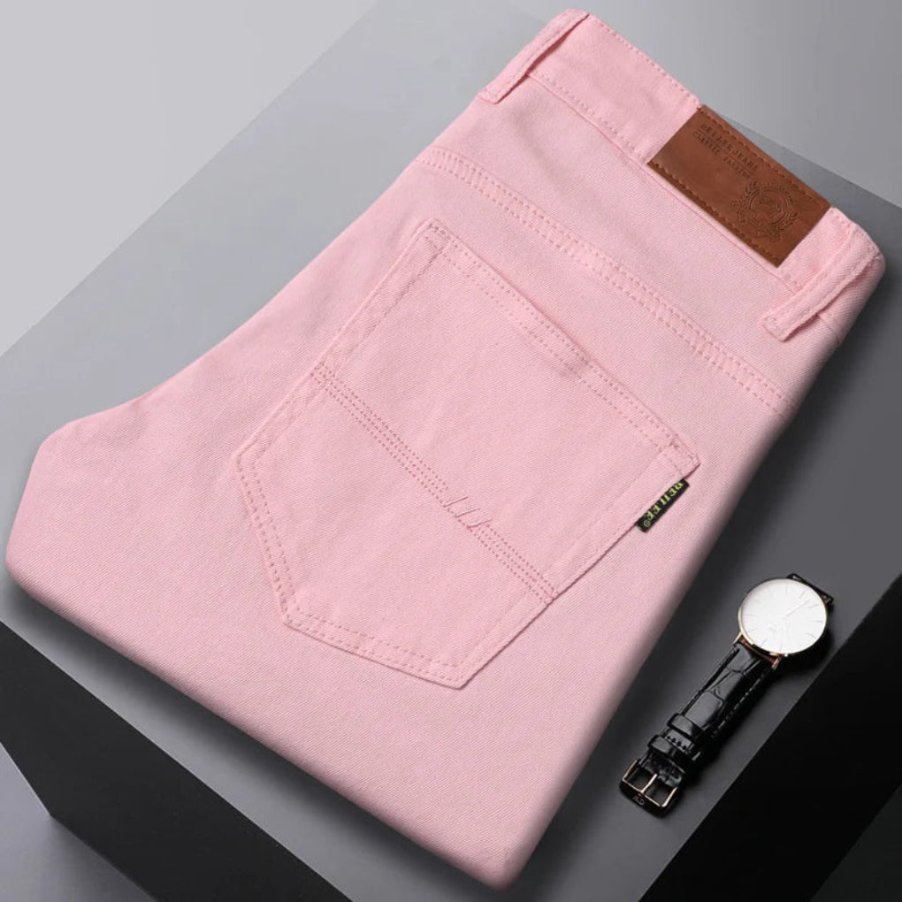 Jeans da Uomo a Gamba Affusolata in Denim Stretch