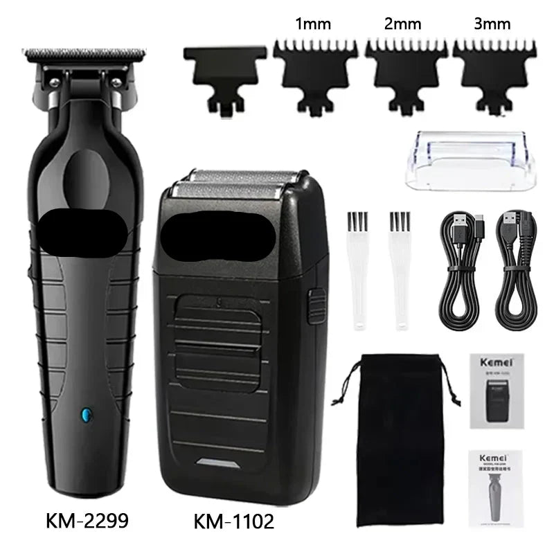 Kit Professionale Tagliacapelli e Rasoio Elettrico da Uomo