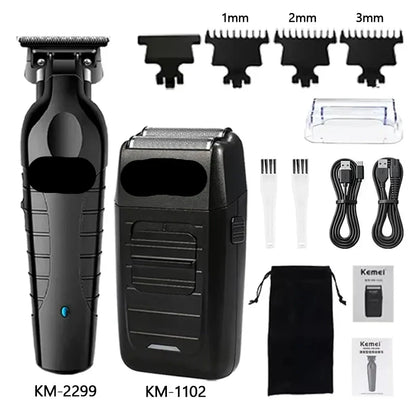 Kit Professionale Tagliacapelli e Rasoio Elettrico da Uomo