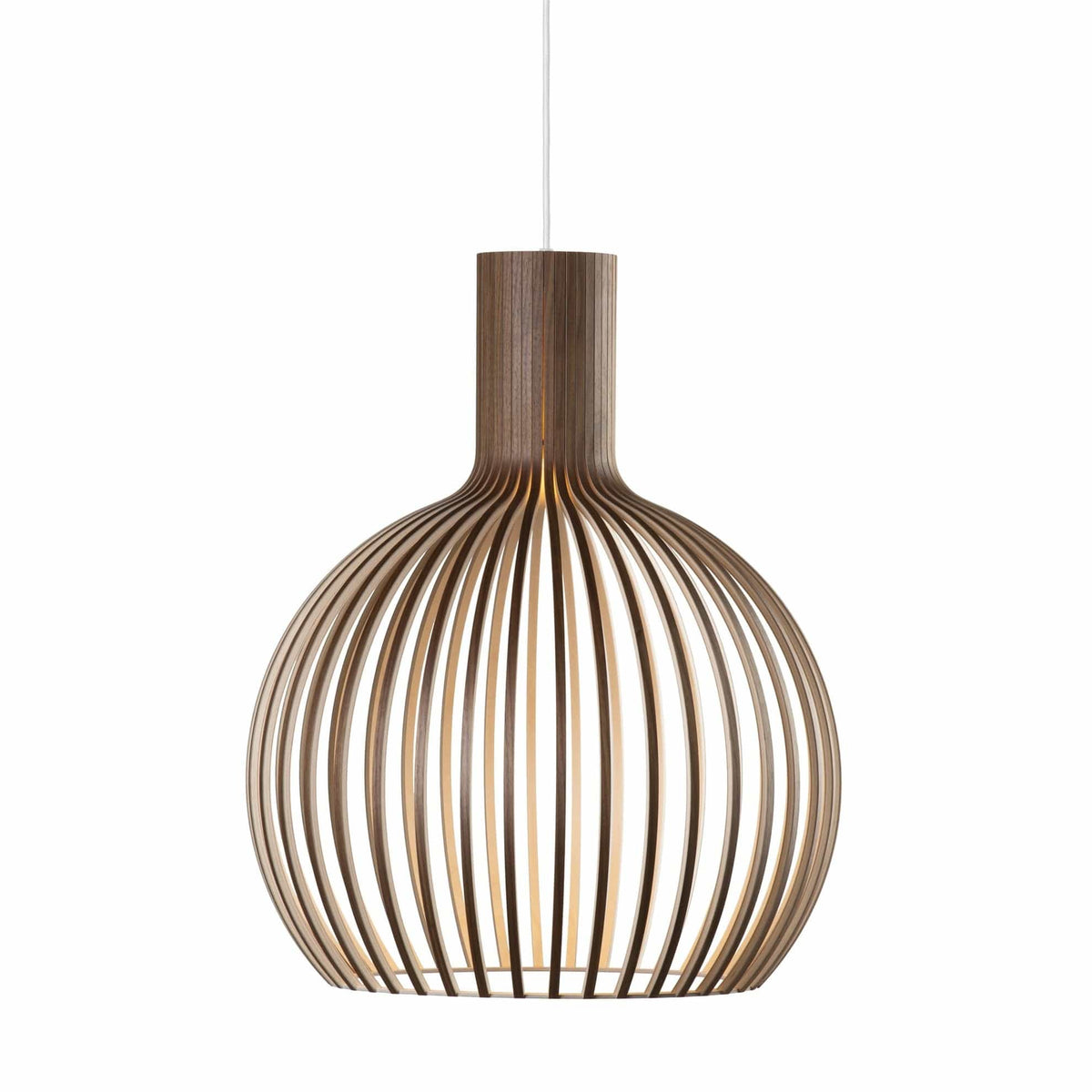 Lampada a sospensione in legno regolabile vintage con illuminazione LED