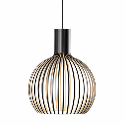 Lampada a sospensione in legno regolabile vintage con illuminazione LED