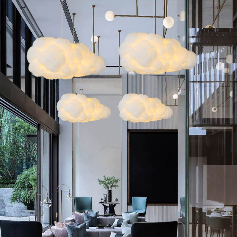 Lampada a sospensione moderna a forma di nuvola con altezza regolabile
